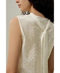 Lilysilk Women's Ying Jacquard Silk Tank