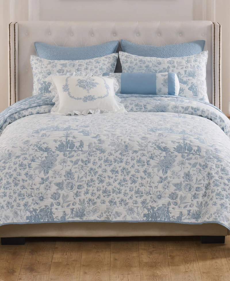 Greenland Home Fashions Toile Patch Reversible 2-Pc. Coverlet Set, Twin/Twin Xl