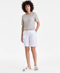 Charter Club Women's 100% Linen Bermuda Shorts, Macy's Exclusive