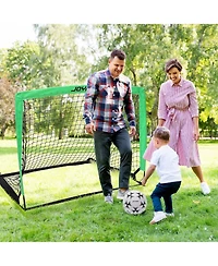 Joyaire Pro-Grade 4x3ft Pop-Up Soccer Goal for Kids – Durable 5-Layer Tear-Resistant Net & 10mm Poles, Portable Training Set with 4 Ball