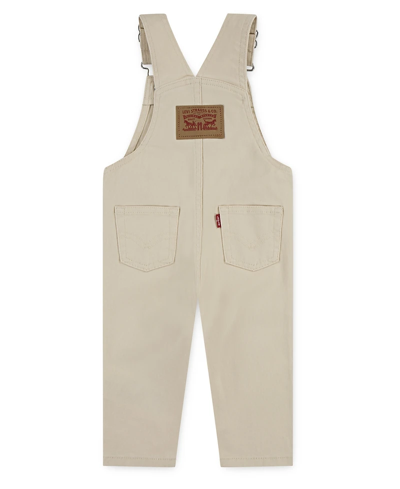 Levi's Baby Boys' and Girls' Sleeveless Twill Overalls