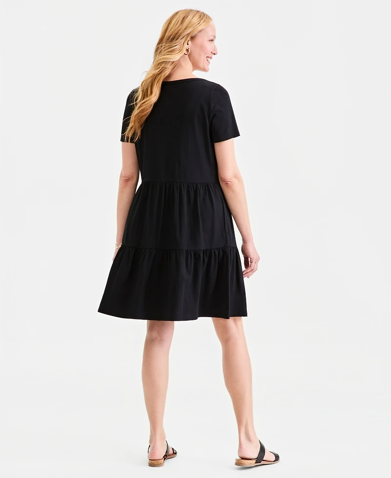 Style & Co Women's Knit Tiered Dress, Macy's Exclusive