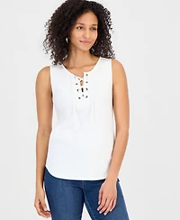 Style & Co Women's Lace-Up Tank Top, Macy's Exclusive