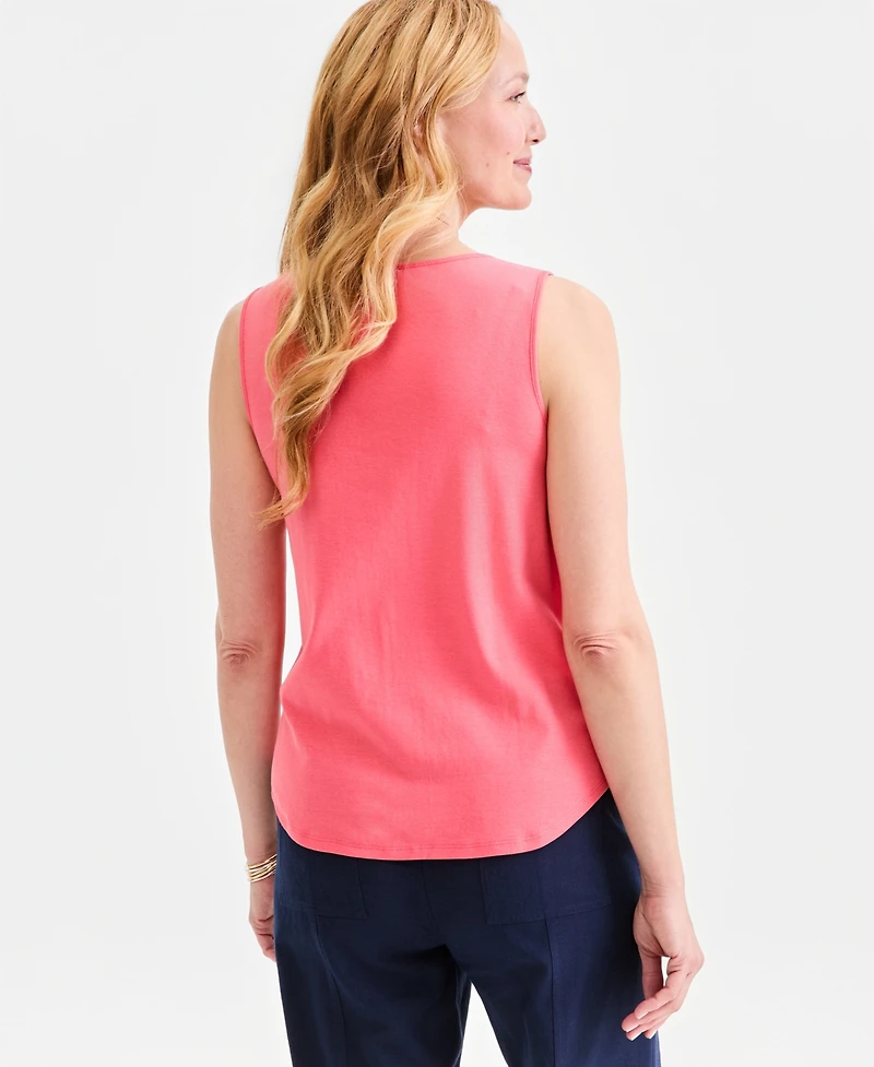 Style & Co Women's Lace-Up Tank Top, Macy's Exclusive