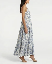 Taylor Women's Floral V-Neck A-Line Dress