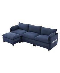 Streamdale Furniture 102" Oversized Modular Sectional Sofa with Movable Ottoman