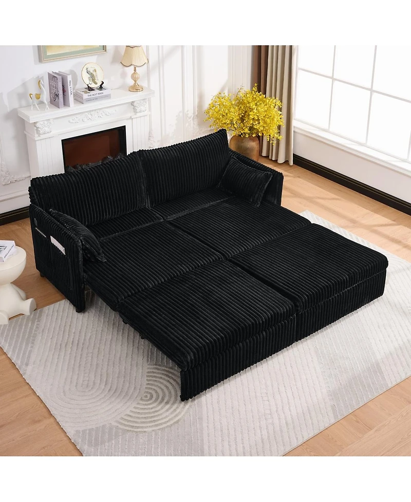 Streamdale Furniture 73" Convertible Sofa Bed with Usb Ports