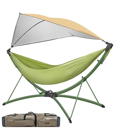 Streamdale Furniture Portable Outdoor Hammock with Stand, Sunshade & Bag