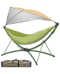 Streamdale Furniture Portable Outdoor Hammock with Stand, Sunshade & Bag