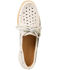 Sperry Women's Authentic Embroidered Perforated Round Toe Boat Shoes
