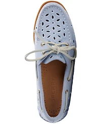 Sperry Women's Authentic Embroidered Perforated Round Toe Boat Shoes