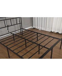 Streamdale Furniture Streamdale 14" Bed Frame w/ Storage Headboard, Usb-c, Led Light