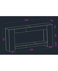 Streamdale Furniture Rustic Rectangular Wooden Coffee/Entryway Table