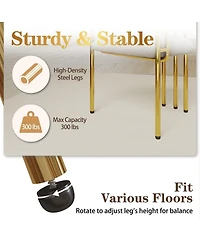 Streamdale Furniture Dining Chair 2505 Fabric Golden Finish