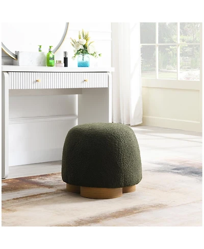 Streamdale Furniture Fully Assembled Teddy Fabric Ottoman Footstool