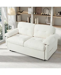 Streamdale Furniture Convertible Pull-Out Queen Sleeper Sofa with Storage