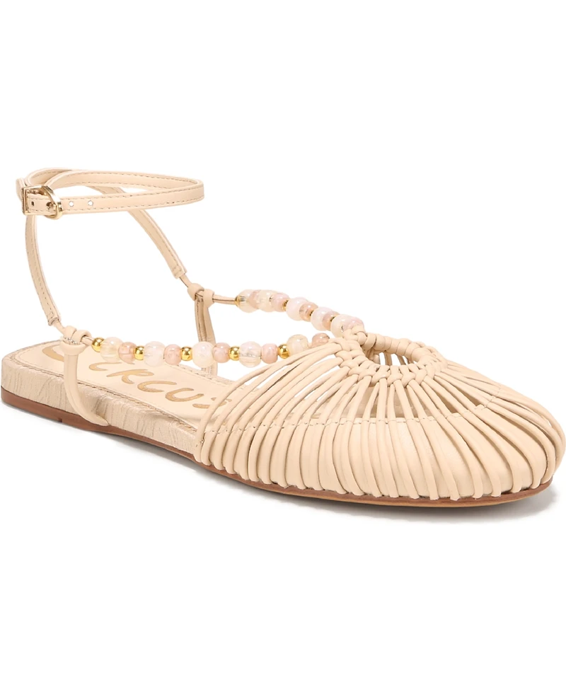 Circus Ny by Sam Edelman Women's Kassie Caged Ankle Strap Flat Sandals