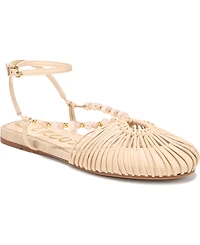 Circus Ny by Sam Edelman Women's Kassie Caged Ankle Strap Flat Sandals