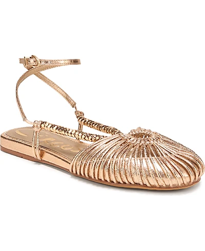 Circus Ny by Sam Edelman Women's Kassie Caged Ankle Strap Flat Sandals