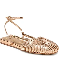Circus Ny by Sam Edelman Women's Kassie Caged Ankle Strap Flat Sandals