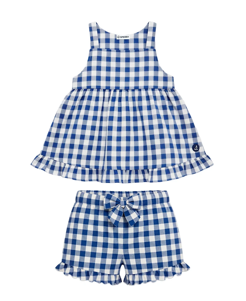 Sperry Baby Girls' Sleeveless Tank Top & Shorts, 2-Piece Set