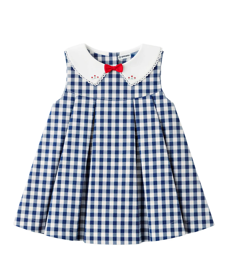 Sperry Baby Girls' Scallop-Collar Dress & Panties with Hairclip, 2-Piece Set