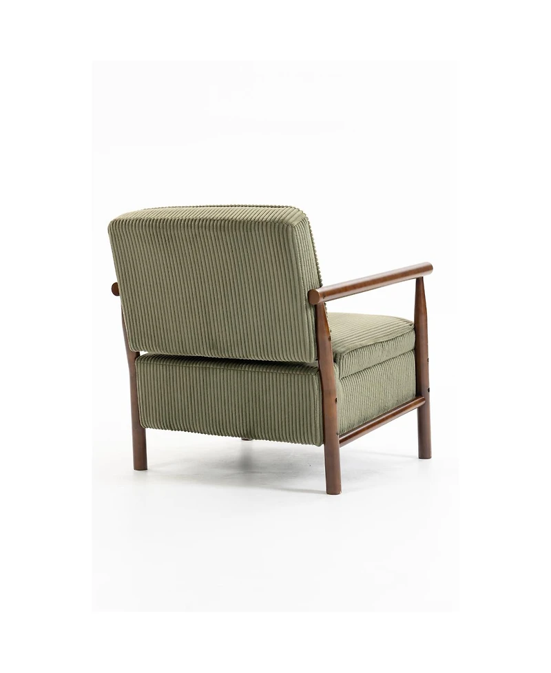 Streamdale Furniture Storage Chair, Mid Century Modern Accent Chair with Wood Frame