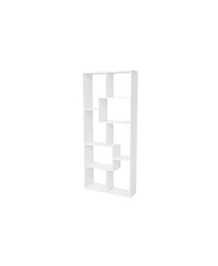 Streamdale Furniture 5 Tier Wood Asymmetrical Display Shelf & Bookcase
