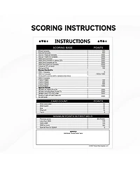 Gse Games & Sports Expert 100-Pack 7" x 5" Canasta Score Sheets, Canasta Score Sheet with Game Instructions & Trick Values