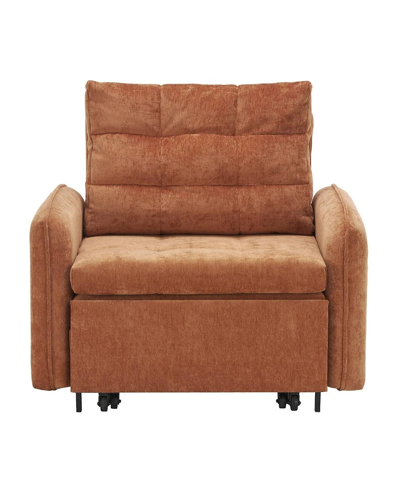 Streamdale Furniture 3-in-1 Sleeper Chair Bed, 80" Extra Long Pull Out Sofa with Usb Charging & Storage