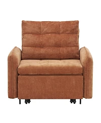 Streamdale Furniture 3-in-1 Sleeper Chair Bed, 80" Extra Long Pull Out Sofa with Usb Charging & Storage