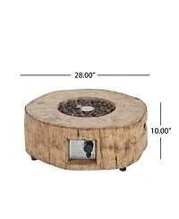 Streamdale Furniture Patio Propane Fire Pit, 30,000 Btu, Wood Pattern