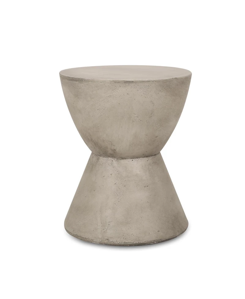 Streamdale Furniture Hourglass Pedestal Lightweight Concrete Side Table