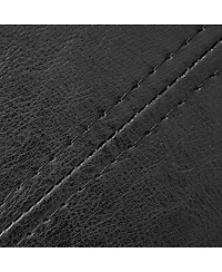 Streamdale Furniture Pu Storage Ottoman with Rubber Wood Legs & Lift-Top Storage