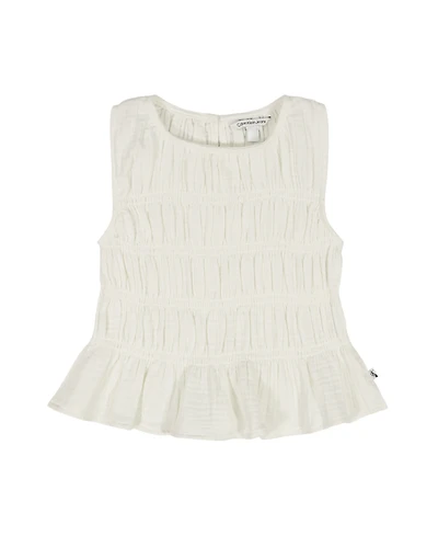 Calvin Klein Girls' 7-16 Crinkle Knit Sleeveless Top