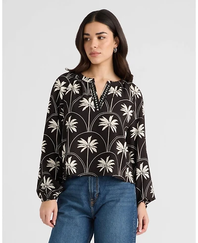 Nvlt Women's Raglan V-Neck Blouse