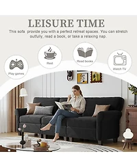 Streamdale Furniture 94" 3-Seater Corduroy Sofa Couch with Deep Seats & Removable Cushions