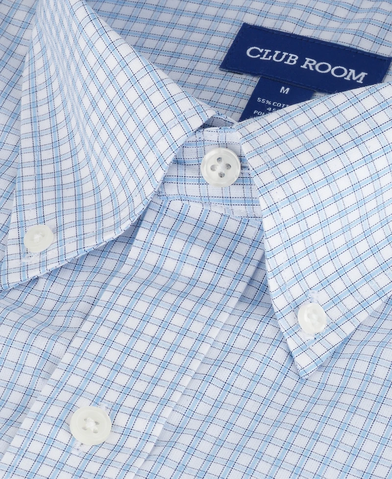 Club Room Men's Plaid Regular Fit Dress Shirt, Macy's Exclusive