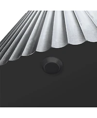 Streamdale Furniture Wave Stripe Nesting Coffee Table Set For Living Room, Bedroom, Black(Set Of 2 Pieces)