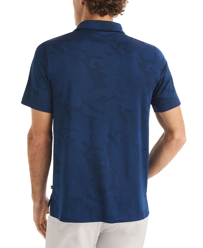 Nautica Men's Short-Sleeve Camo Jacquard Golf Polo Shirt