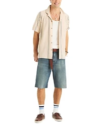 Nautica Men's Striped Spread Collar Shirt