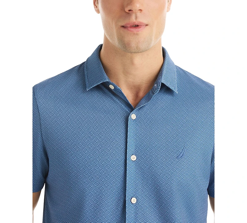 Nautica Men's Short-Sleeve Camp-Collar Shirt