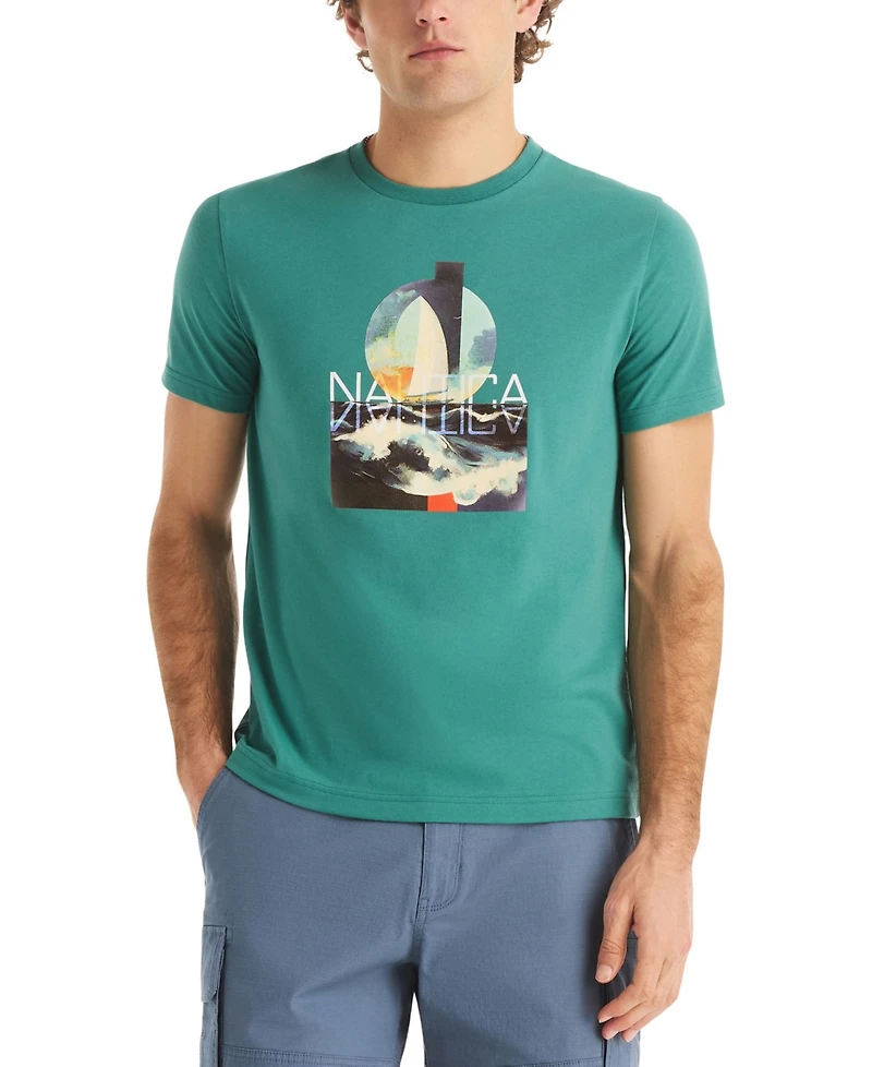 Nautica Men's Short-Sleeve Big Waves T-Shirt