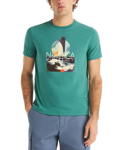 Nautica Men's Short-Sleeve Big Waves T-Shirt