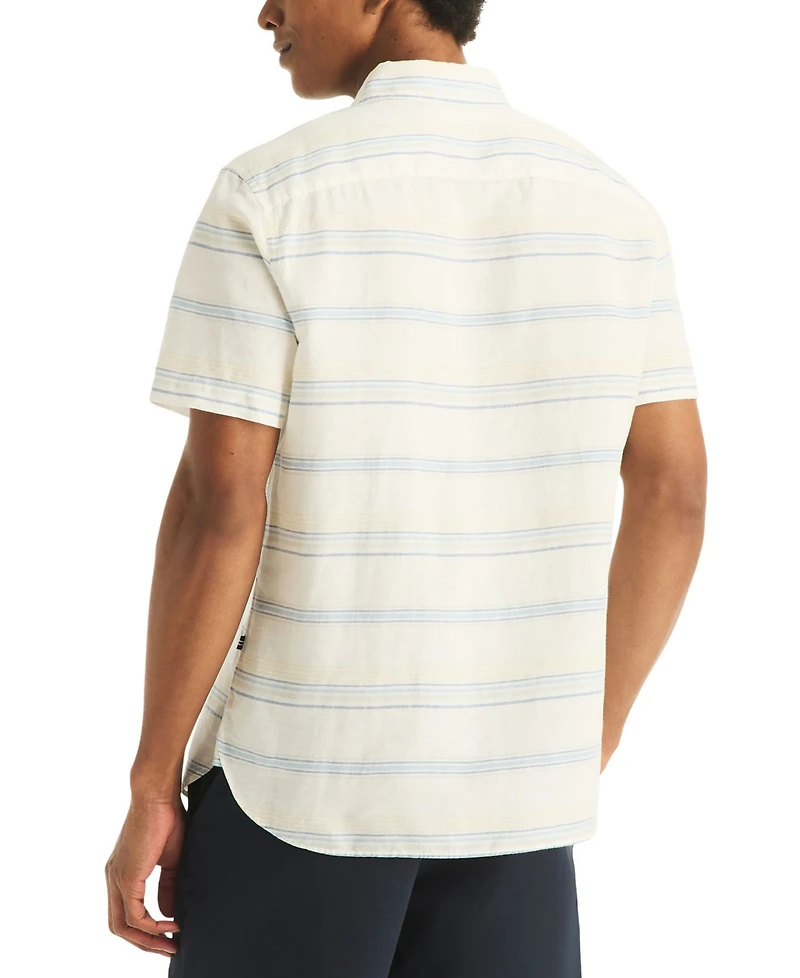 Nautica Men's Short-Sleeve Horizontal Stripes Shirt