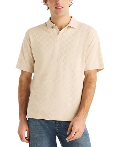 Nautica Men's Short-Sleeve Checker Jacquard Polo Shirt