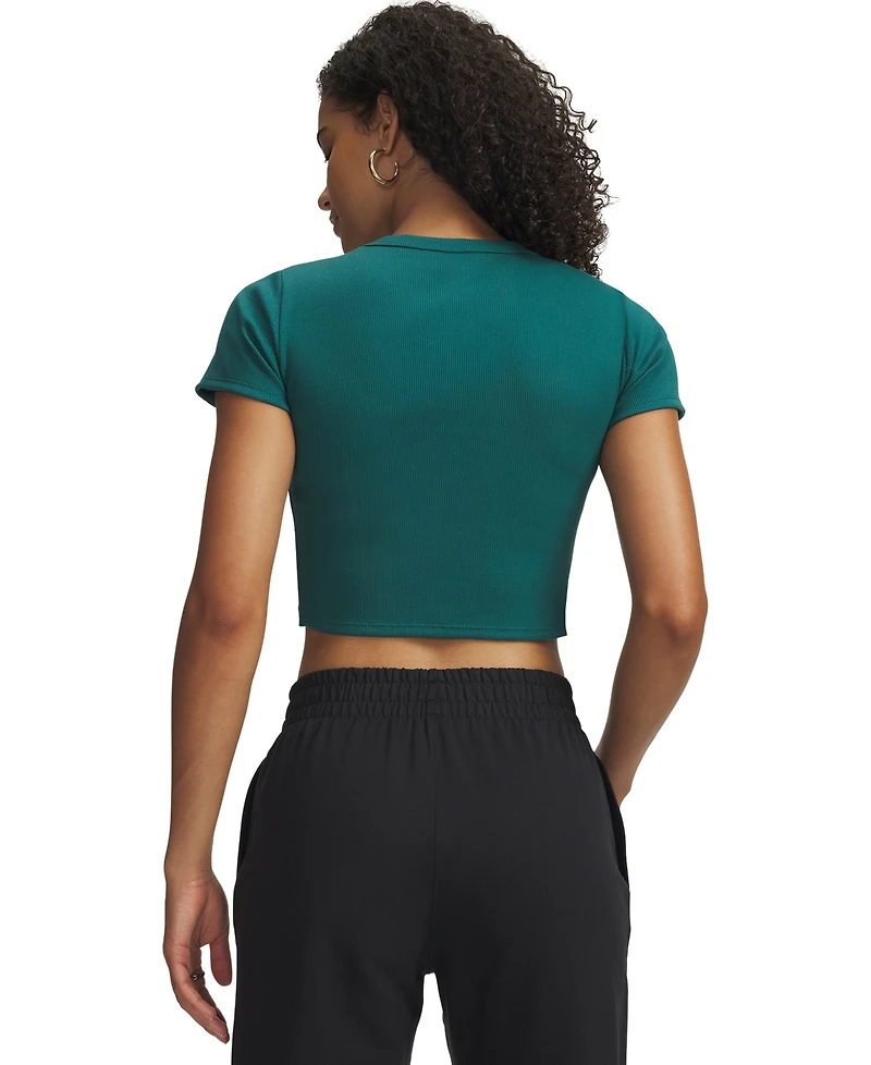 Under Armour Women's Rival Ribbed Cropped T-Shirt