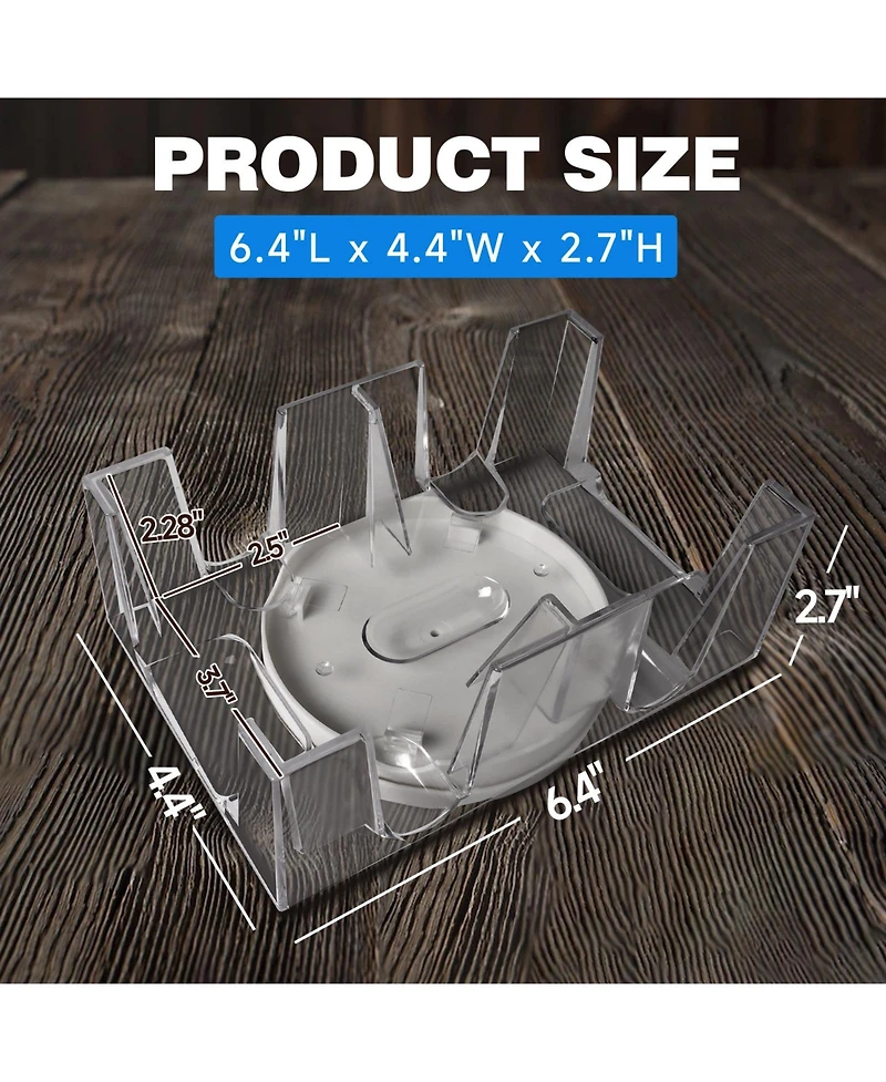 Gse Games & Sports Expert 6-Deck Revolving Canasta Card Tray, 360° Rotating Playing Card Holder, Swivel Cards Holders
