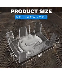 Gse Games & Sports Expert 6-Deck Revolving Canasta Card Tray, 360° Rotating Playing Card Holder, Swivel Cards Holders