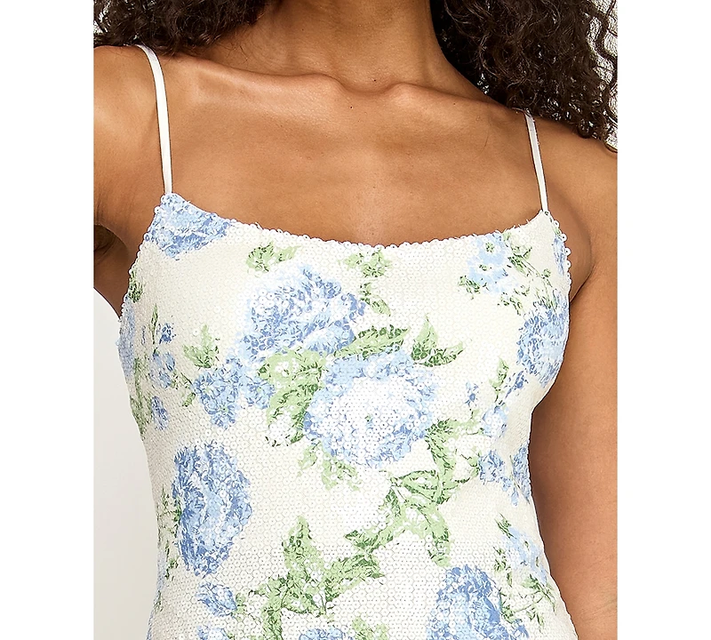 B Darlin Juniors' Spaghetti Strap Scoop Neck Short Dress